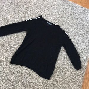 Black Winter Sweater with gems